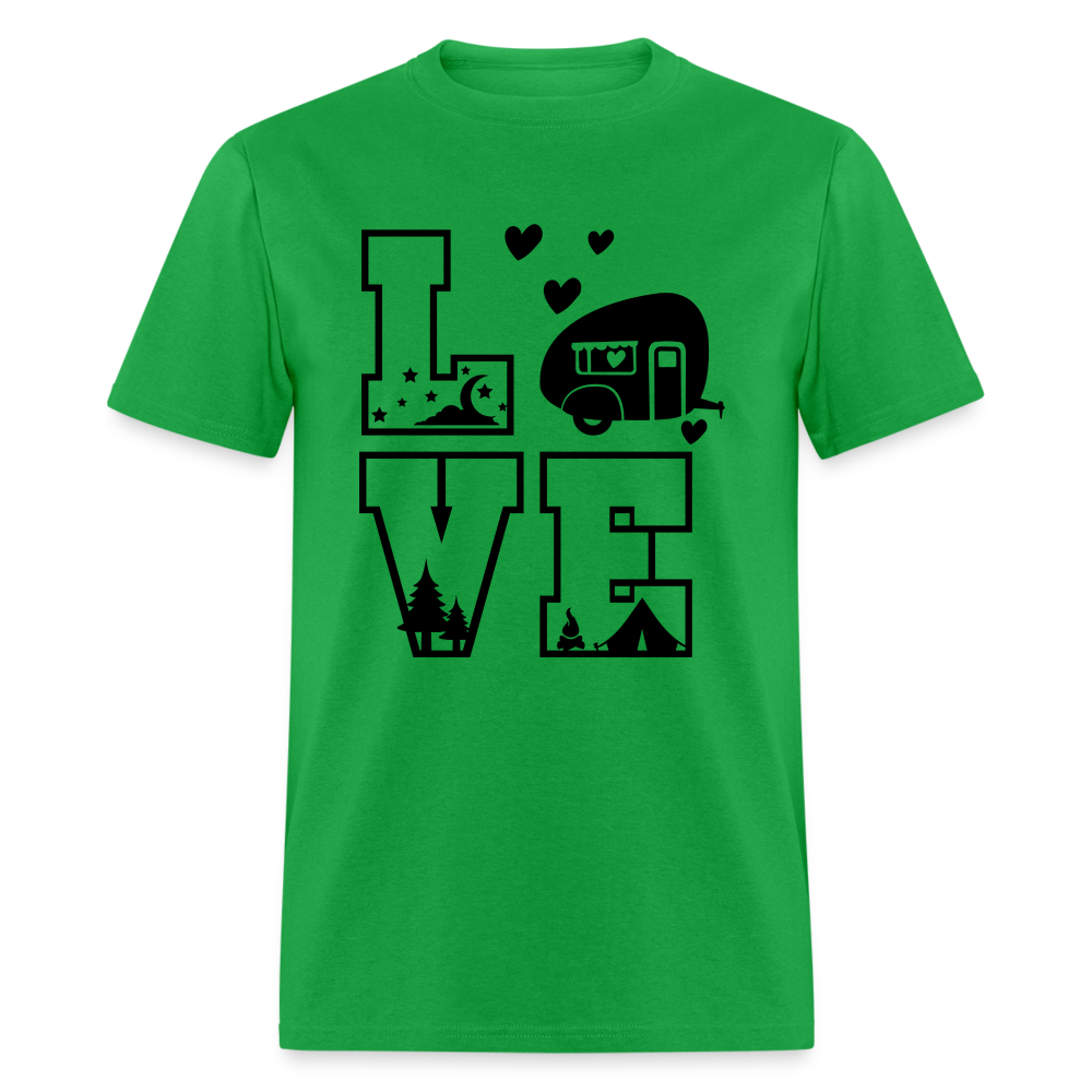 LOVE Camping T-Shirt - bright green