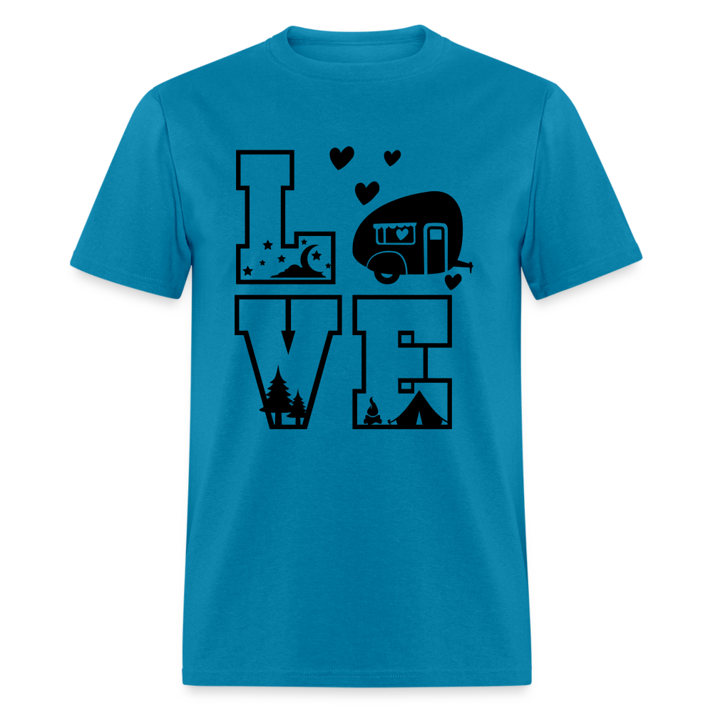 LOVE Camping T-Shirt - turquoise