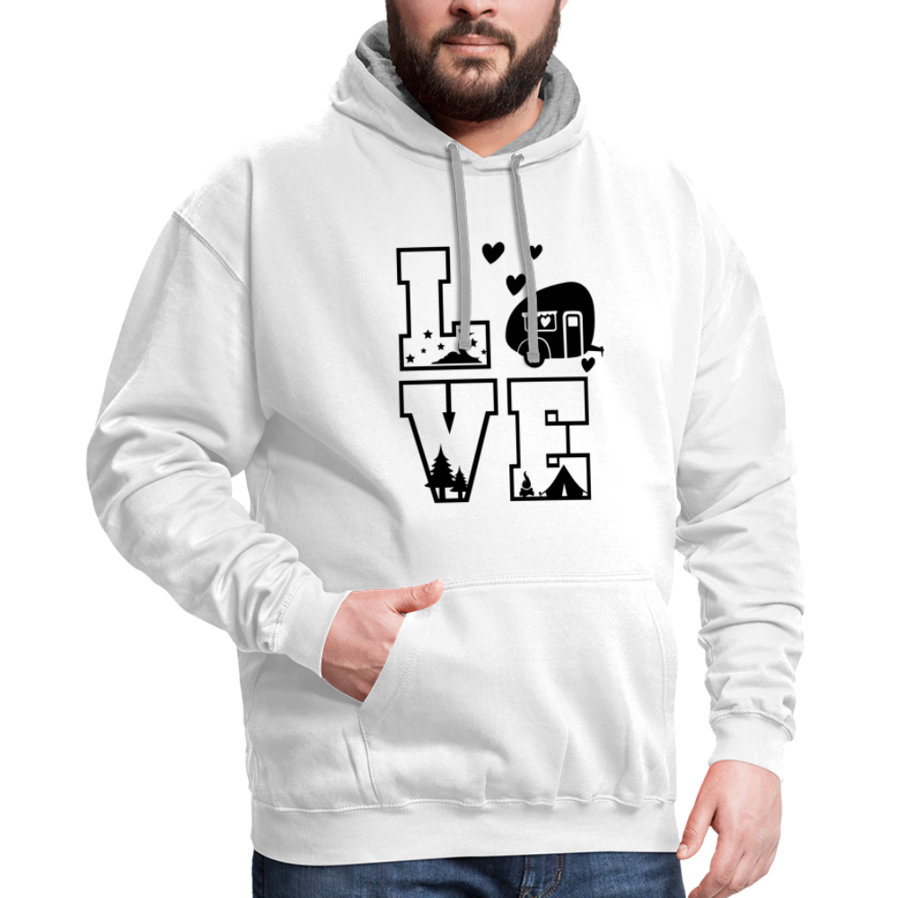 Love Camping Hoodie Color: scuba blue/asphalt