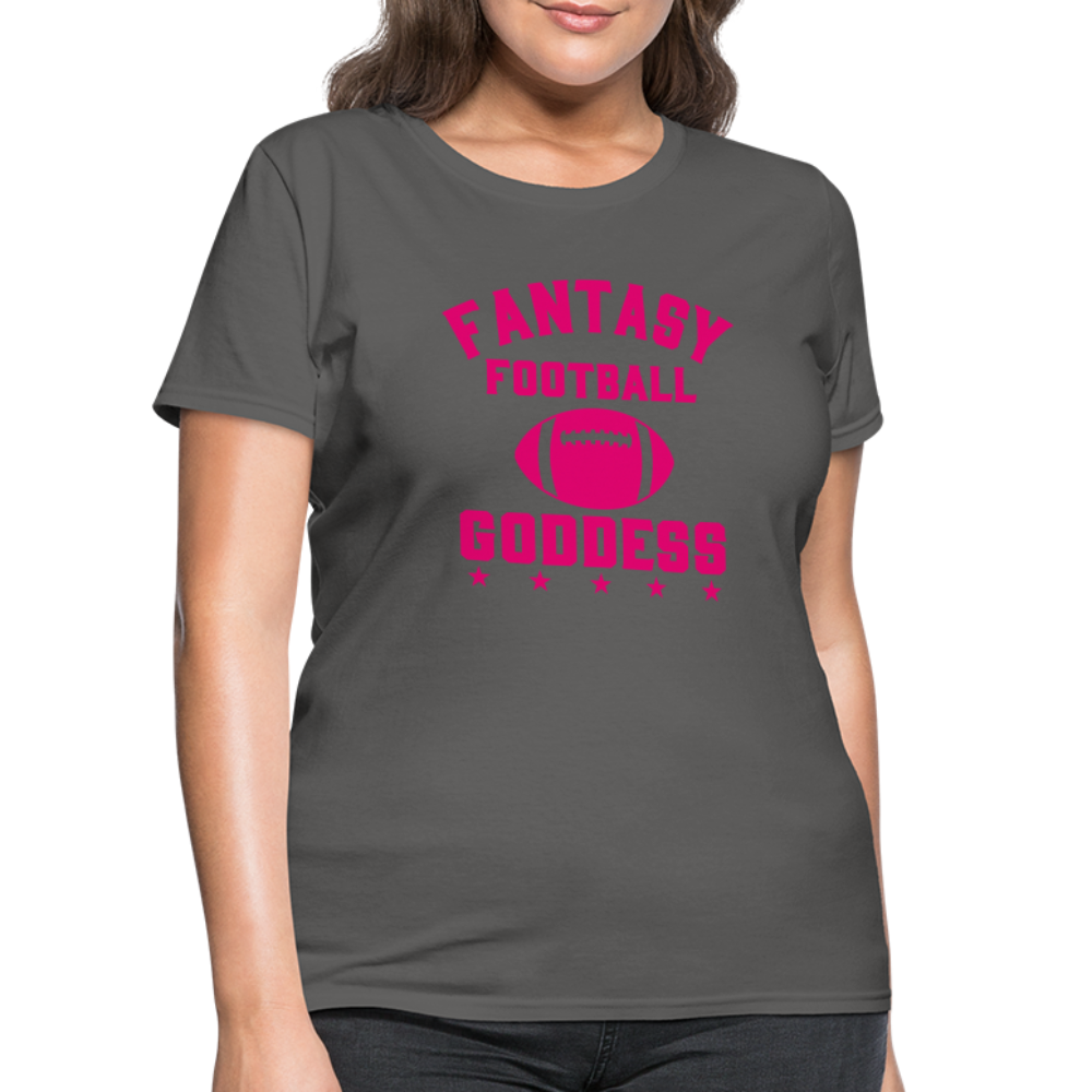 Fantasy Football Goddess T-Shirt - charcoal
