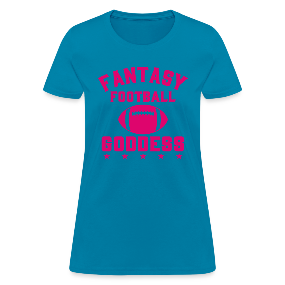 Fantasy Football Goddess T-Shirt - turquoise