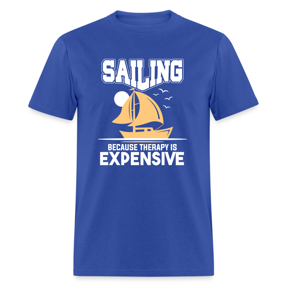 Sailing Because Therapy is Expensive T-Shirt - royal blue