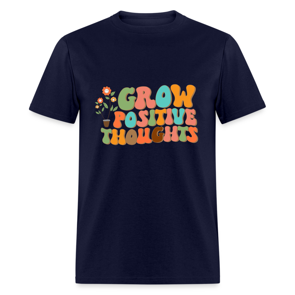 Grow Positive Thoughts T-Shirt - navy