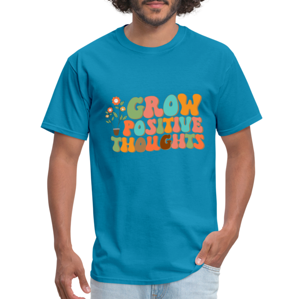 Grow Positive Thoughts T-Shirt - turquoise