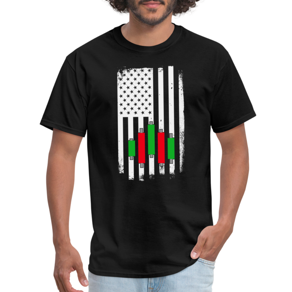 Candlestick Flag T-Shirt - black