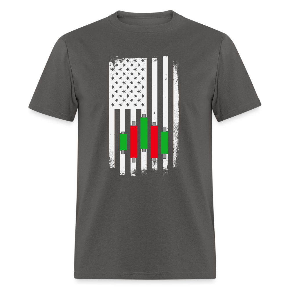 Candlestick Flag T-Shirt - charcoal