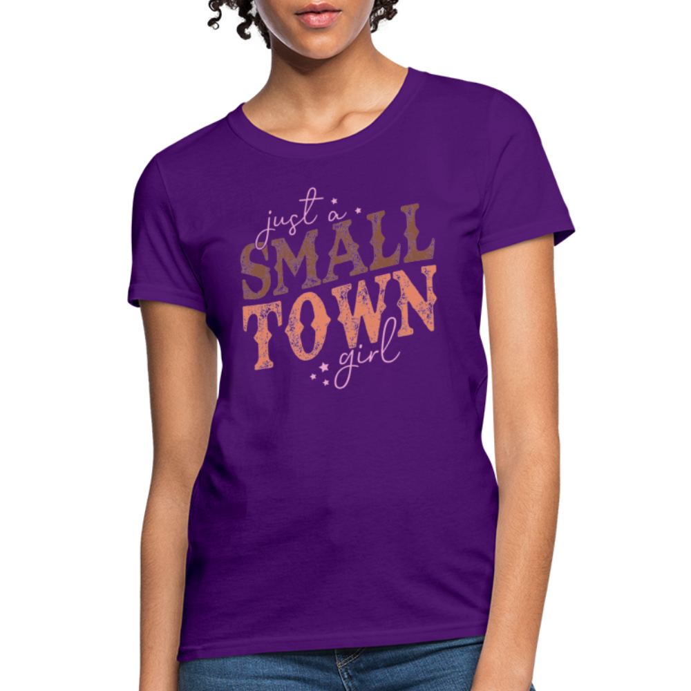Just A Small Town Girl T-Shirt - purple