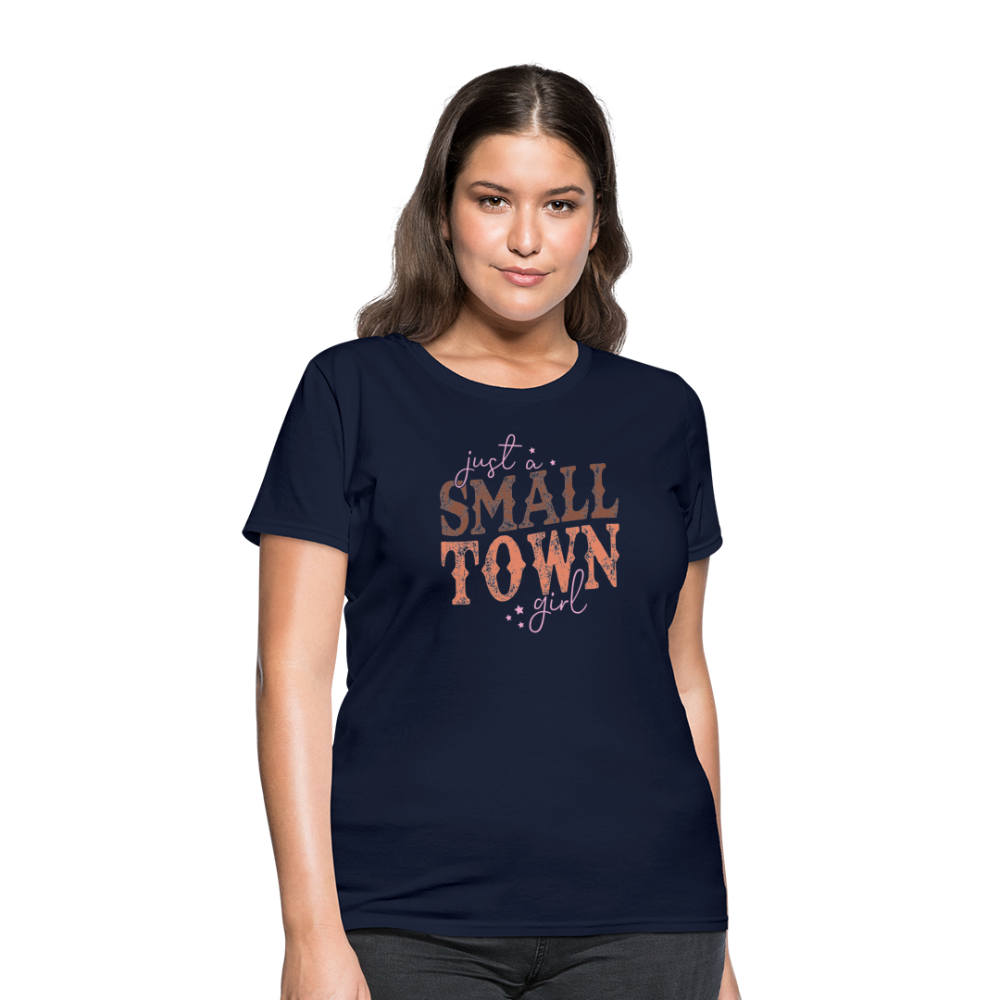 Just A Small Town Girl T-Shirt - navy