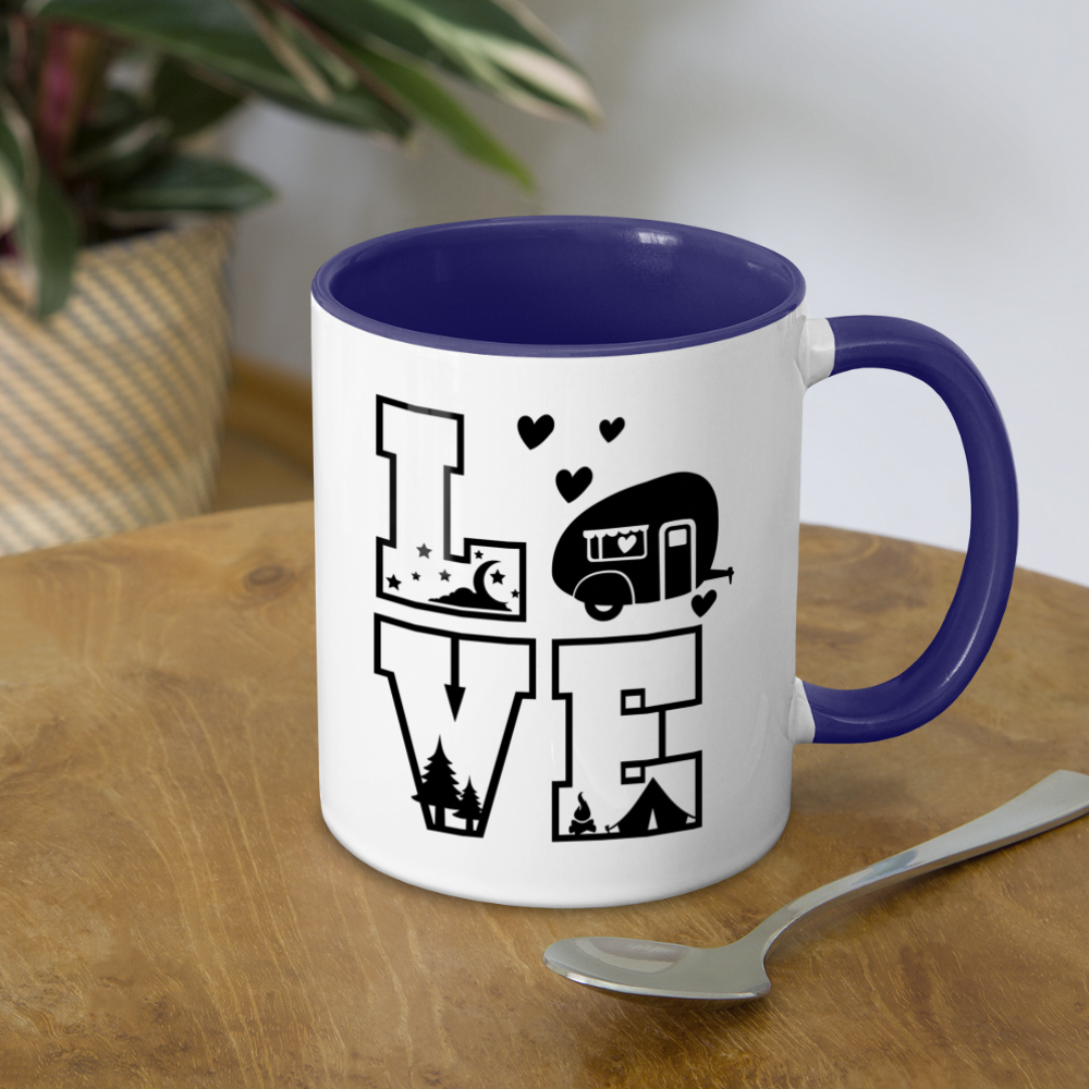 Love Camping Coffee Mug Color: white/black