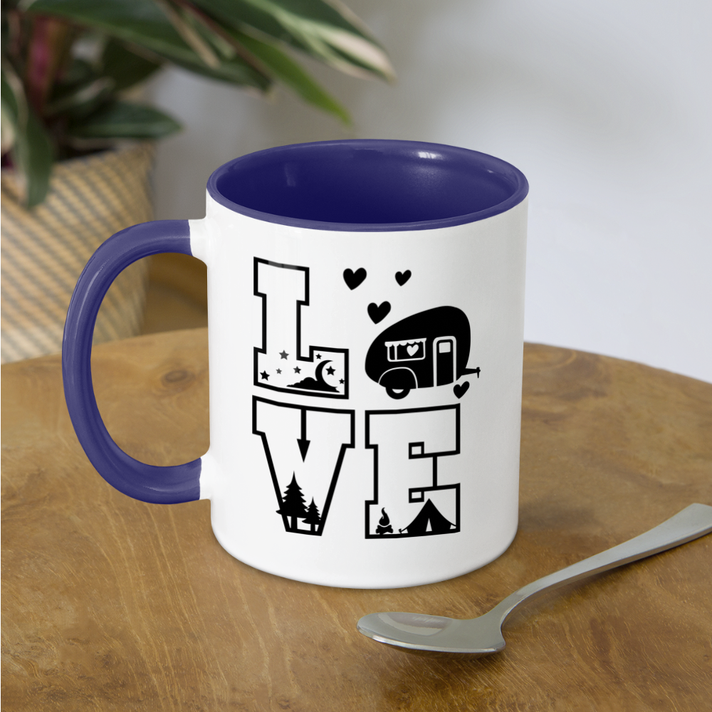 Love Camping Coffee Mug Color: white/black