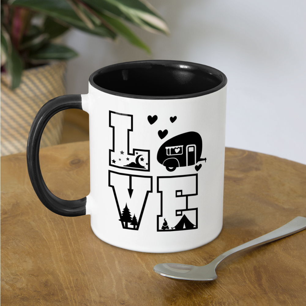 Love Camping Coffee Mug Color: white/black