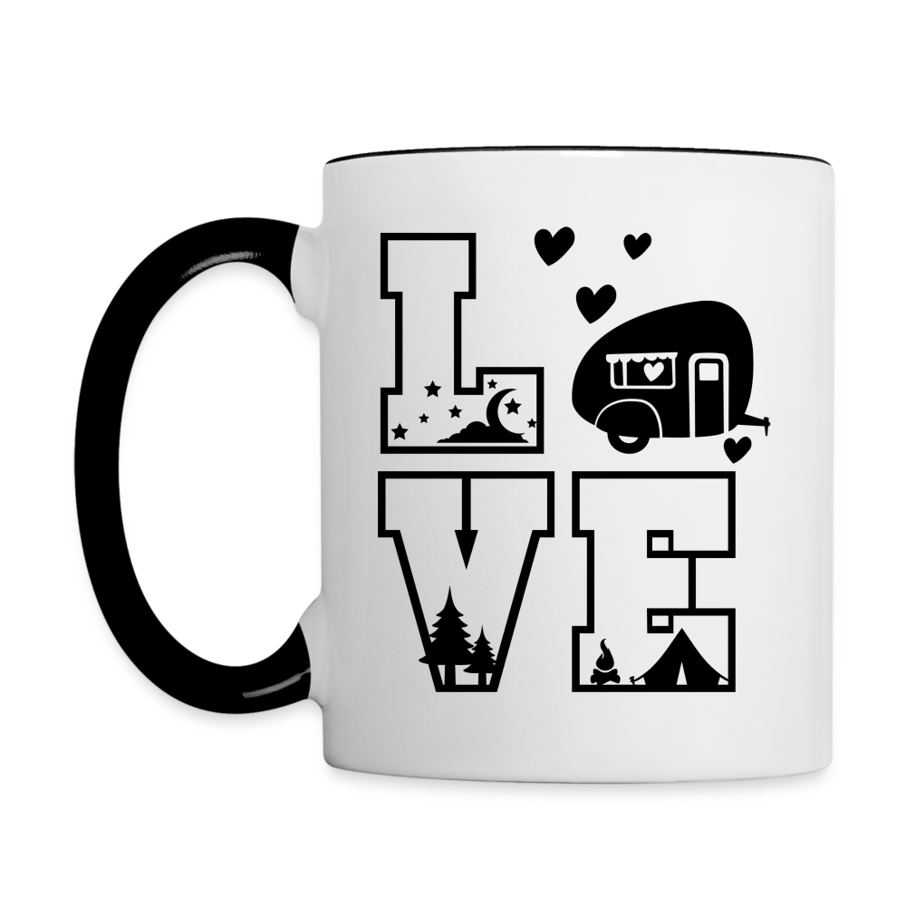 Love Camping Coffee Mug Color: white/black