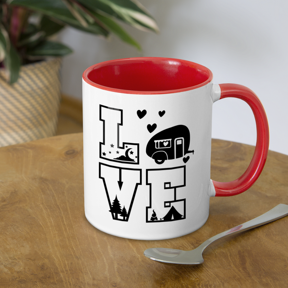 Love Camping Coffee Mug Color: white/black