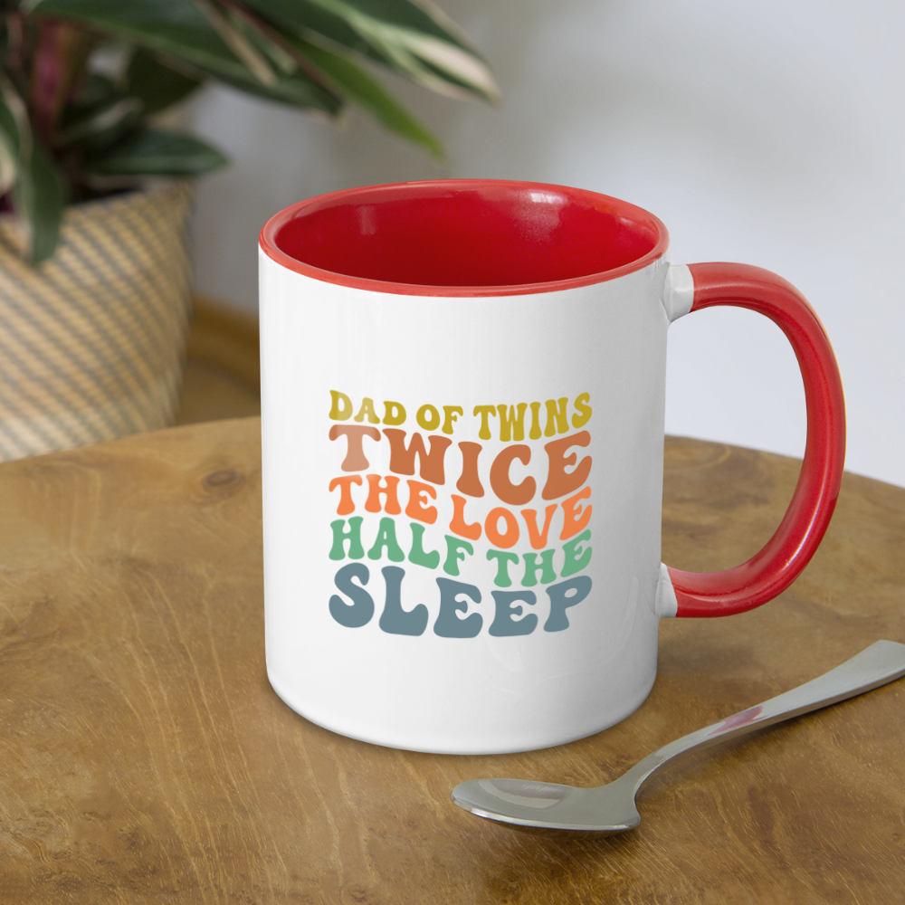 Dad Of Twins Twice The Love Half The Sleep Coffee Mug Color: white/black