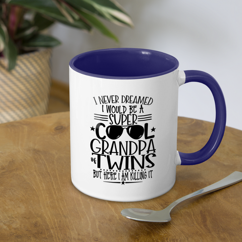 Super Cool Grandpa Of Twins Coffee Mug Color: white/black