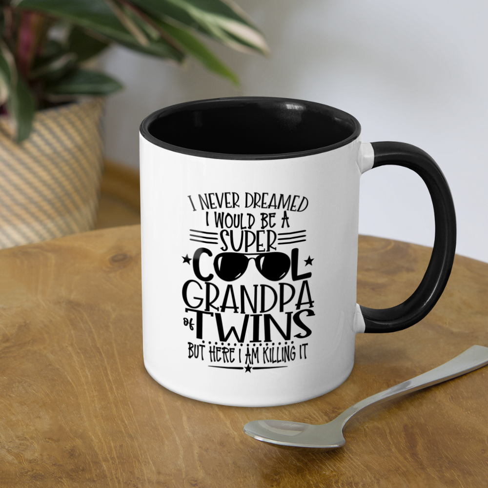 Super Cool Grandpa Of Twins Coffee Mug - white/black
