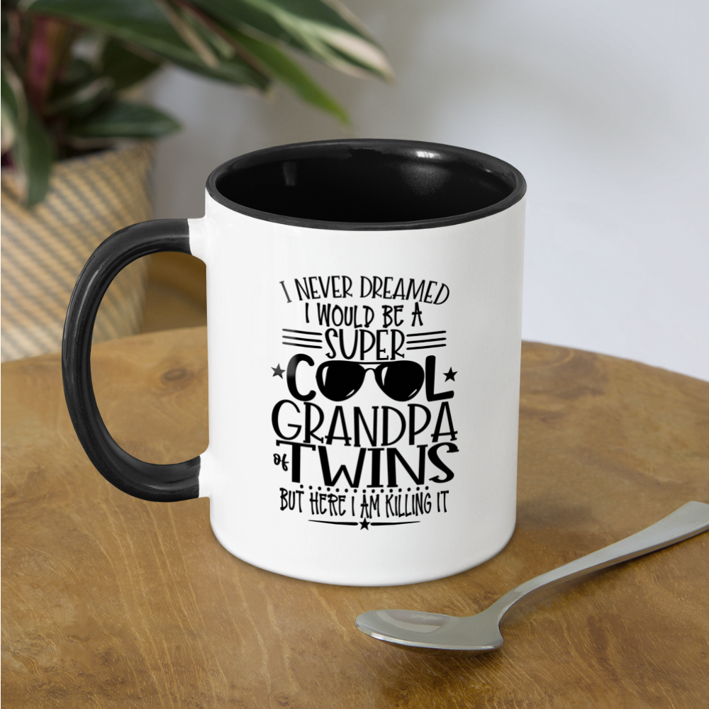 Super Cool Grandpa Of Twins Coffee Mug Color: white/black