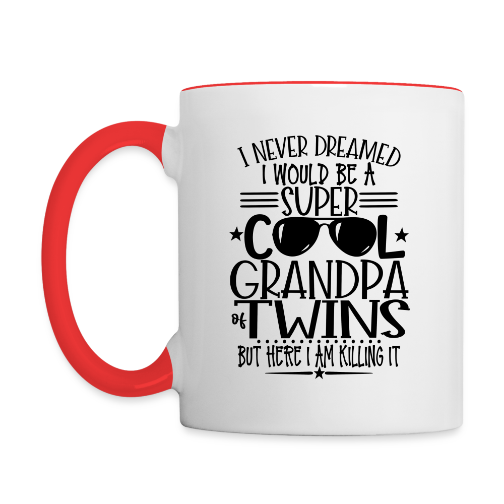 Super Cool Grandpa Of Twins Coffee Mug Color: white/black