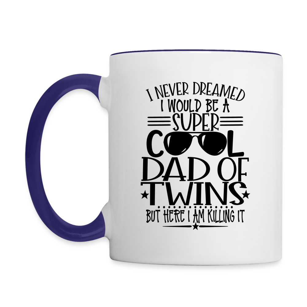 Super Cool Dad of Twins Coffee Mug Color: white/black
