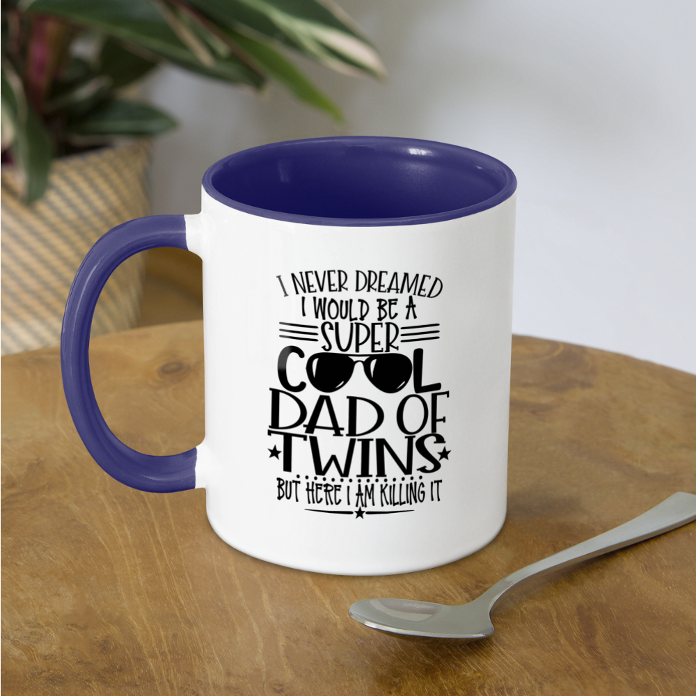 Super Cool Dad of Twins Coffee Mug Color: white/black