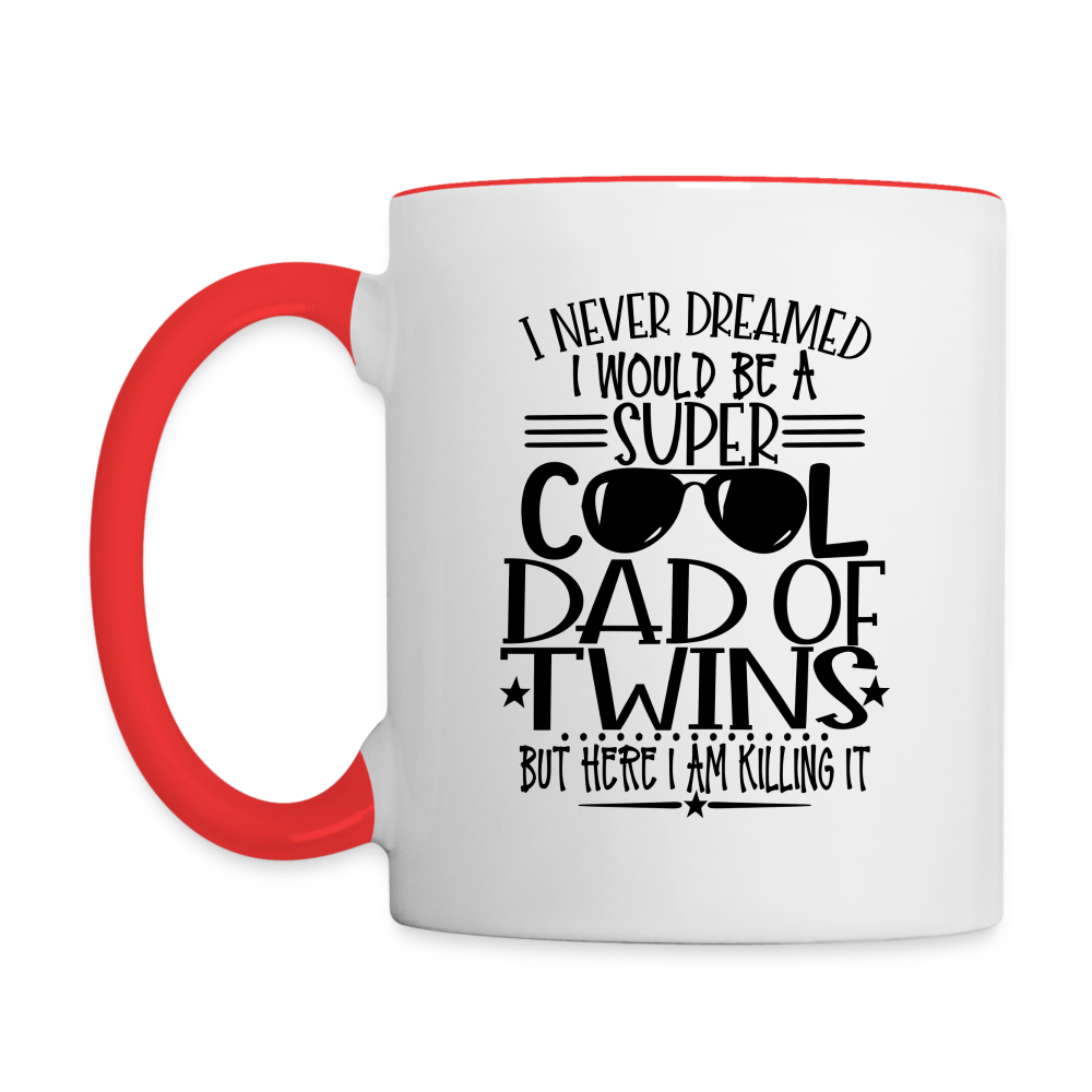 Super Cool Dad of Twins Coffee Mug Color: white/black