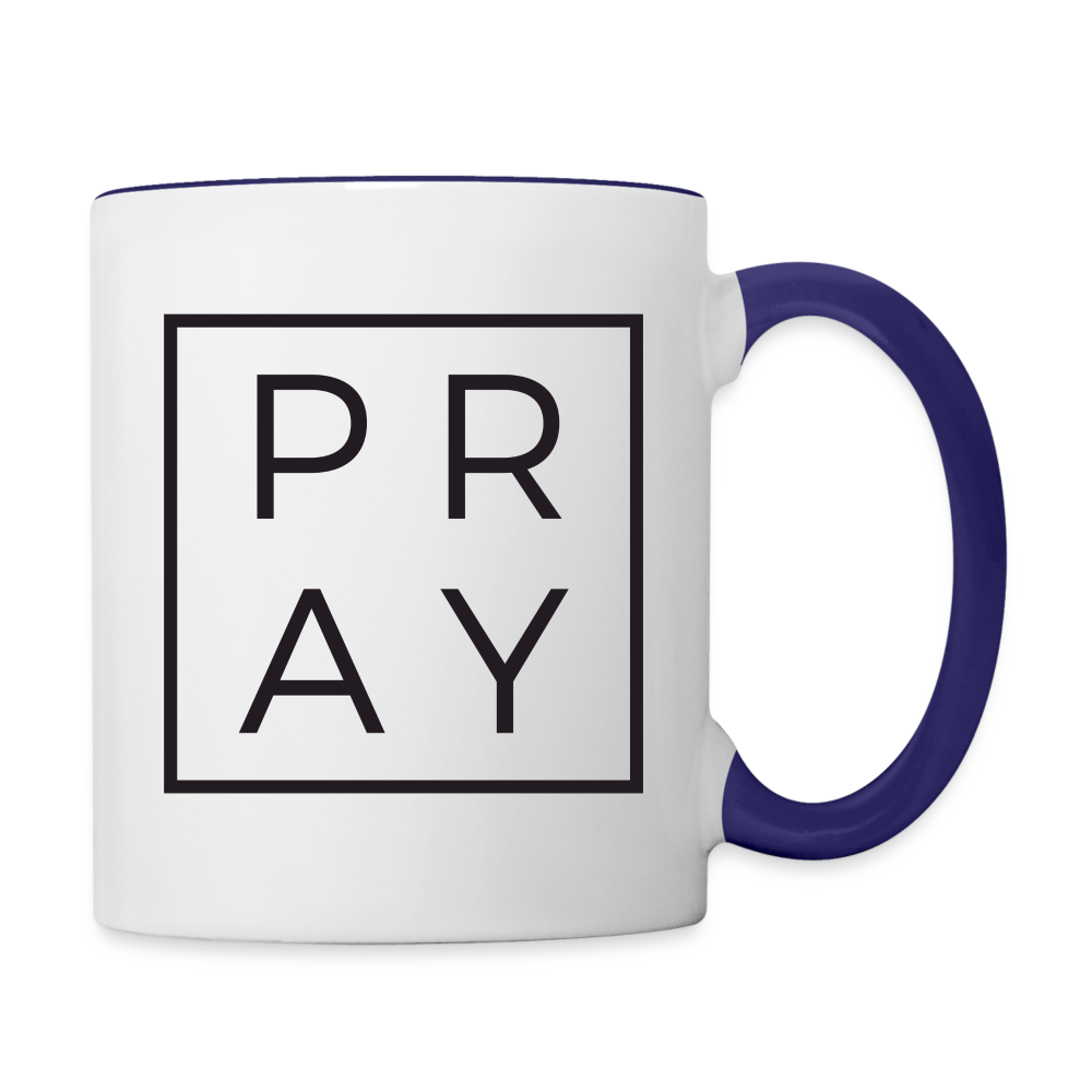 Pray Coffee Mug Color: white/cobalt blue