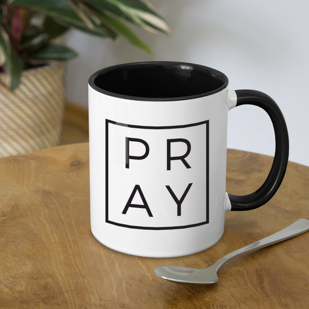 Pray Coffee Mug - white/black