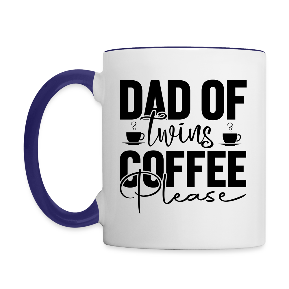 Dad of Twins Coffee Mug Color: white/black