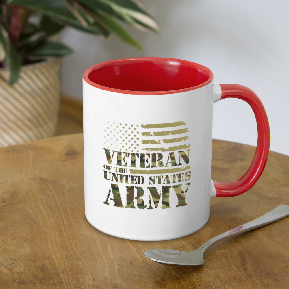 Veteran of the United States Army Coffee Mug Color: white/black