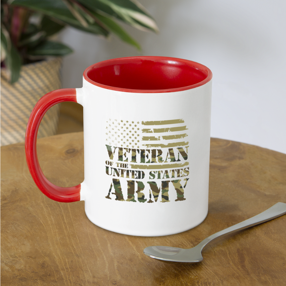 Veteran of the United States Army Coffee Mug Color: white/black