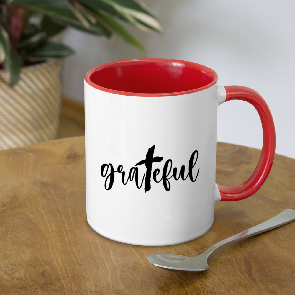 Grateful Coffee Mug Color: white/black