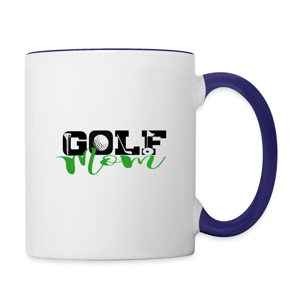Golf Mom Coffee Mug Color: white/cobalt blue