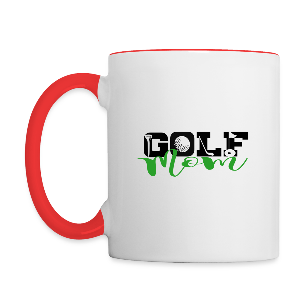 Golf Mom Coffee Mug Color: white/red