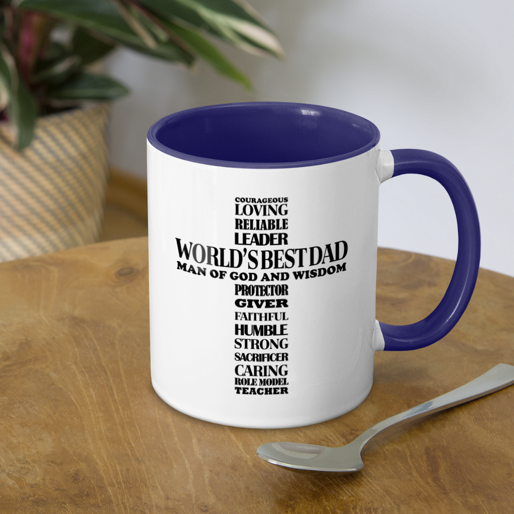 World's Best Dad Man of God and Wisdom Coffee Mug Color: white/black
