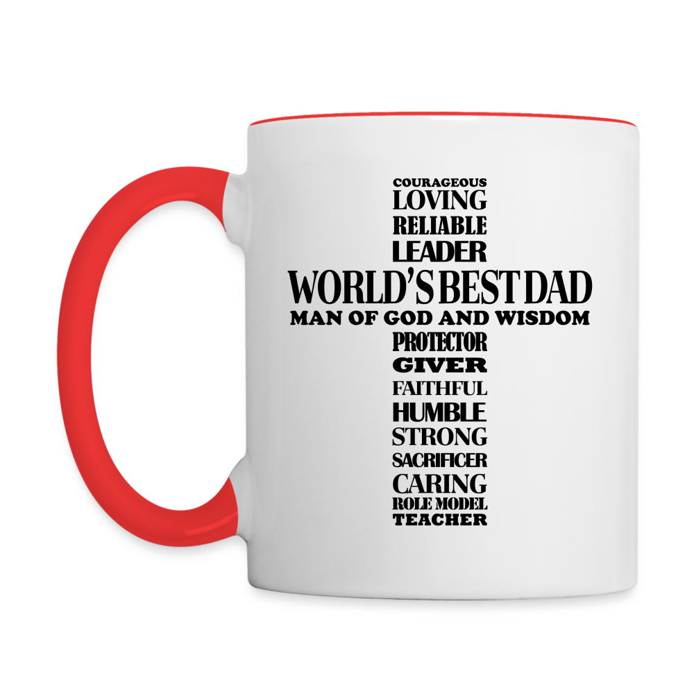 World's Best Dad Man of God and Wisdom Coffee Mug Color: white/black