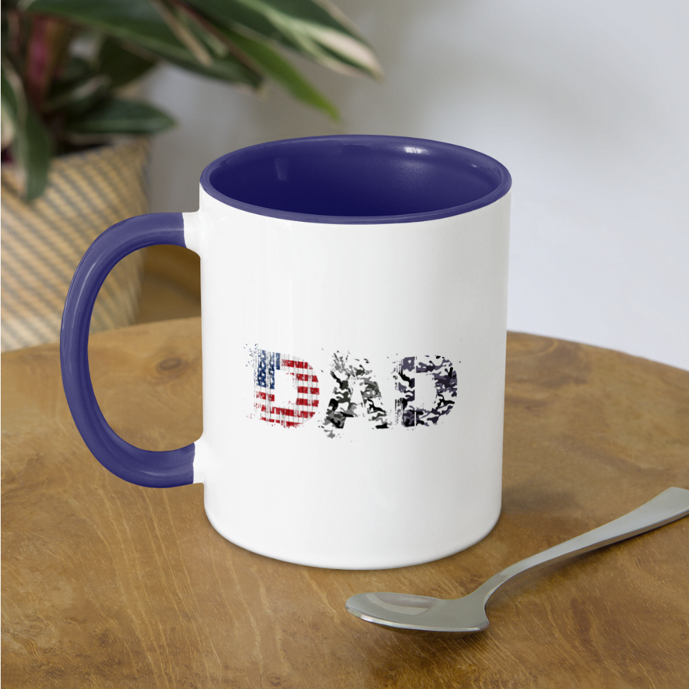 Dad Coffee Mug (Military Design) Color: white/black