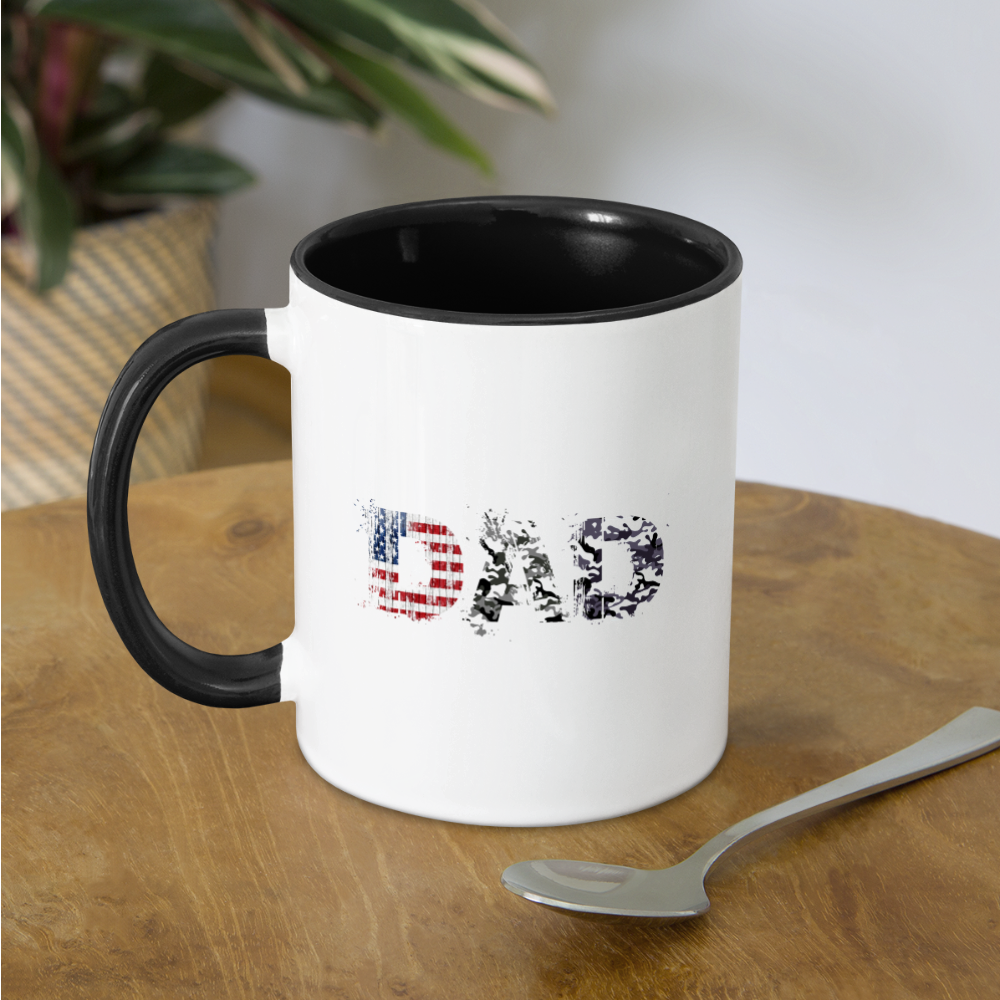 Dad Coffee Mug (Military Design) Color: white/black