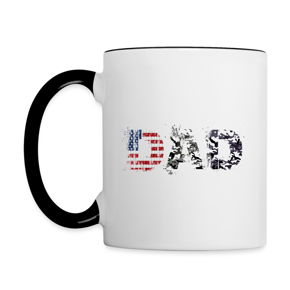 Dad Coffee Mug (Military Design) Color: white/black