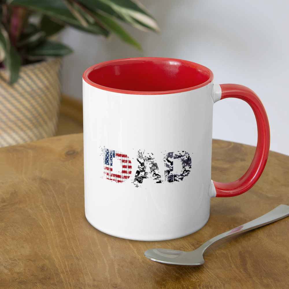 Dad Coffee Mug (Military Design) Color: white/black