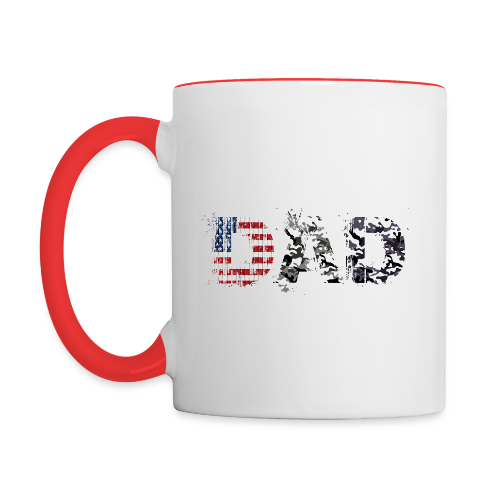 Dad Coffee Mug (Military Design) Color: white/black