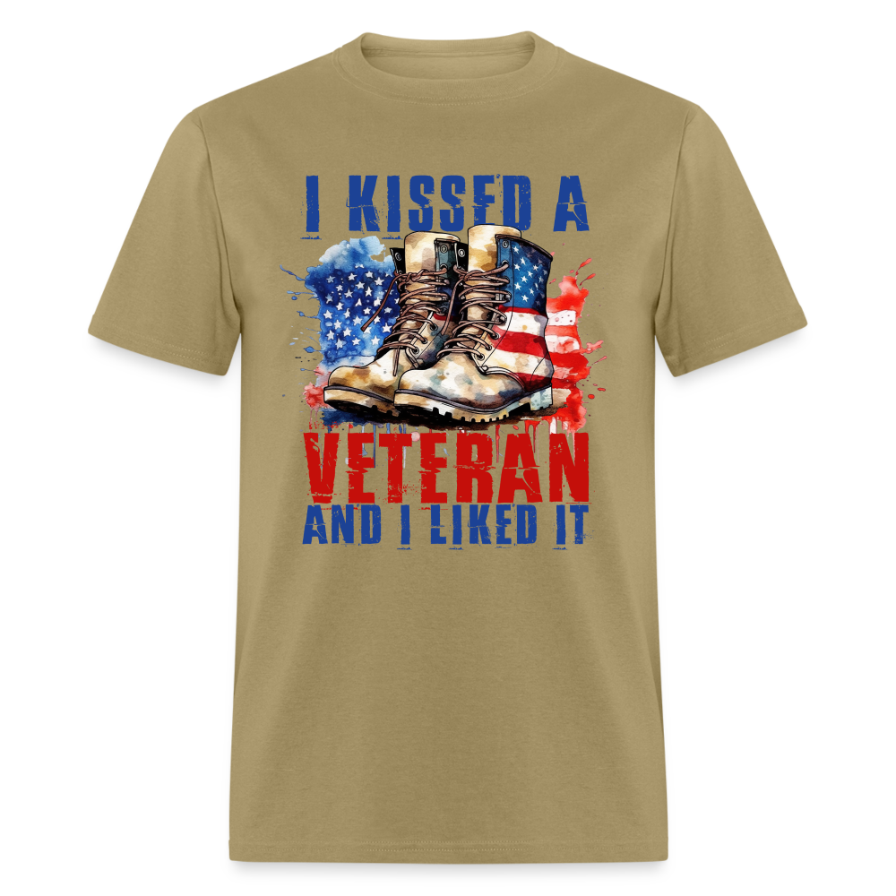 I Kissed A Veteran And I Liked It T-Shirt - khaki