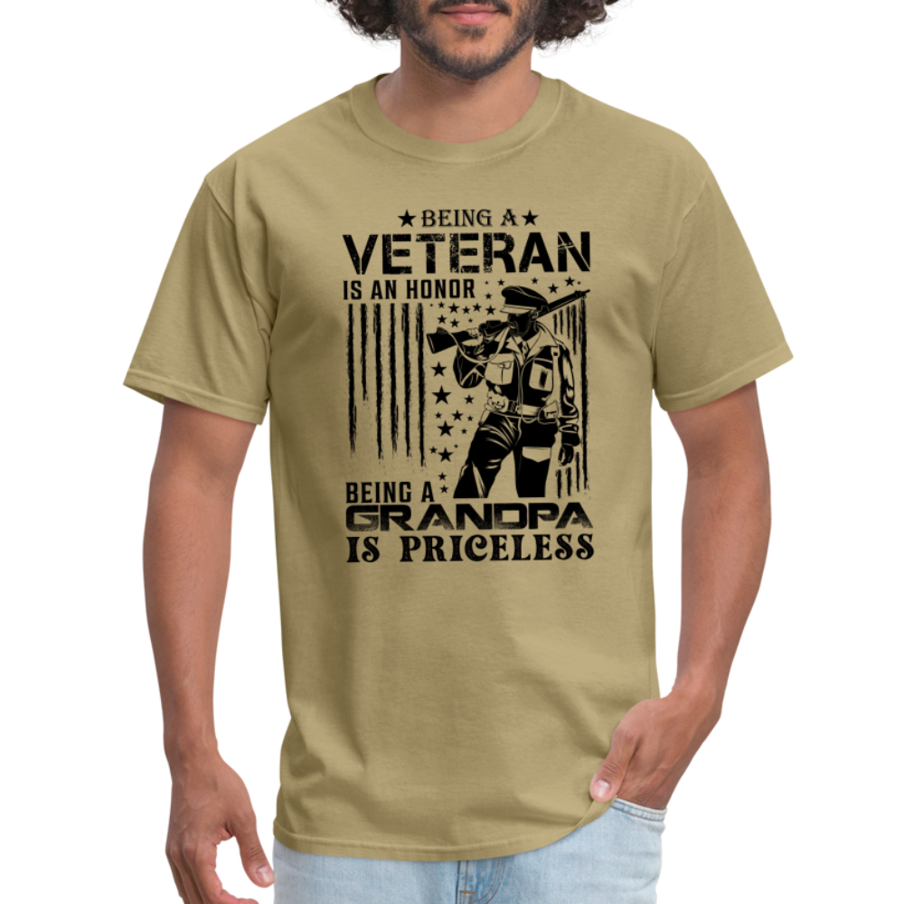 Veteran Grandpa T-Shirt - khaki