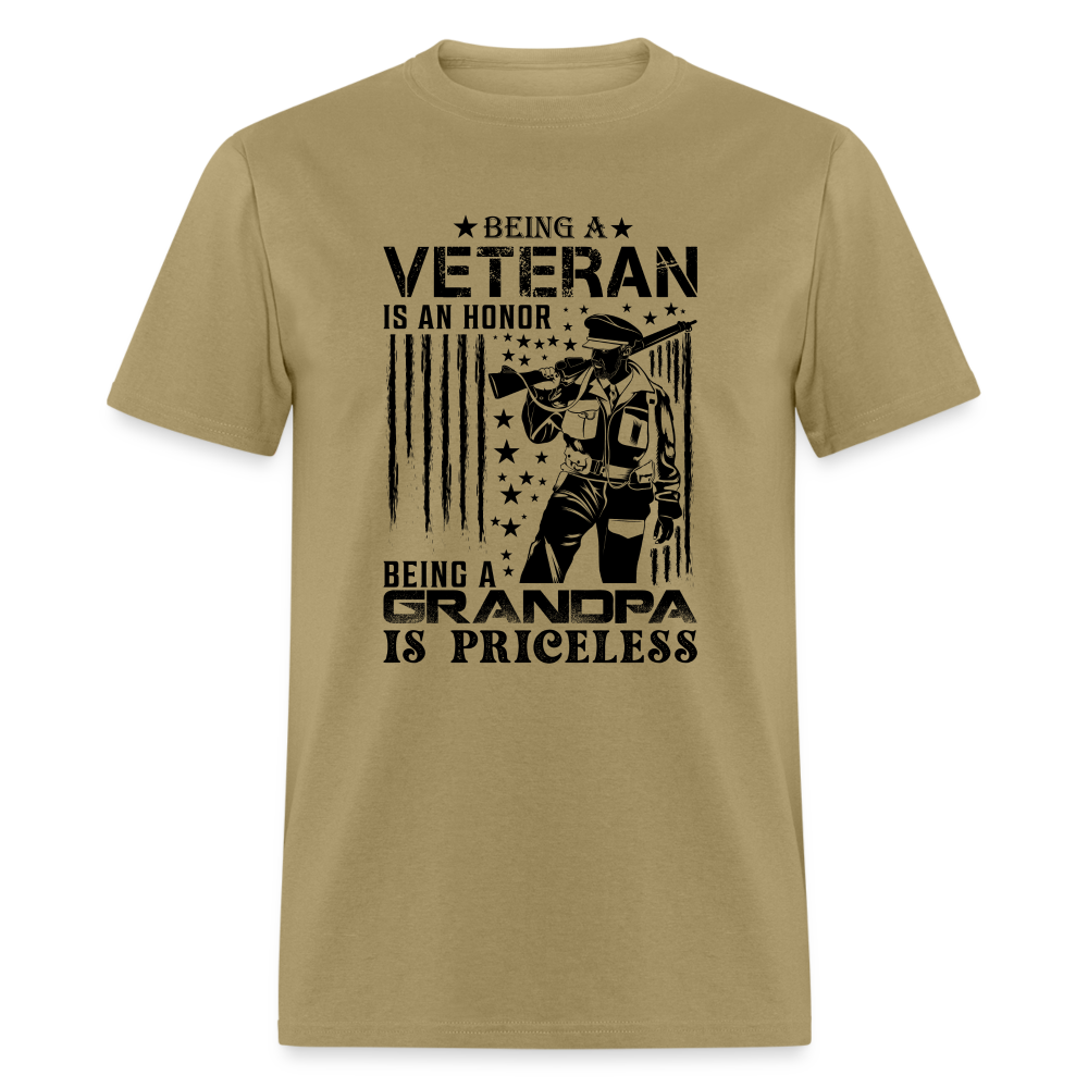 Veteran Grandpa T-Shirt - khaki
