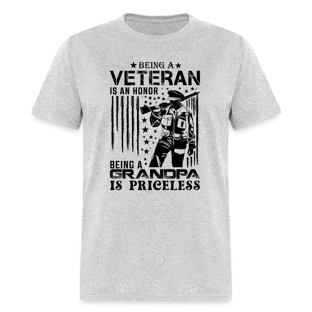 Veteran Grandpa T-Shirt - heather gray