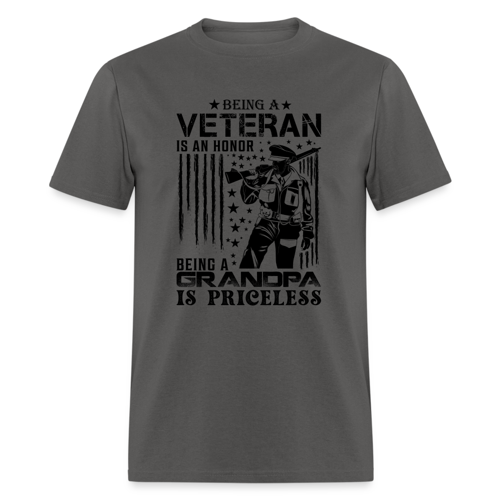 Veteran Grandpa T-Shirt - charcoal