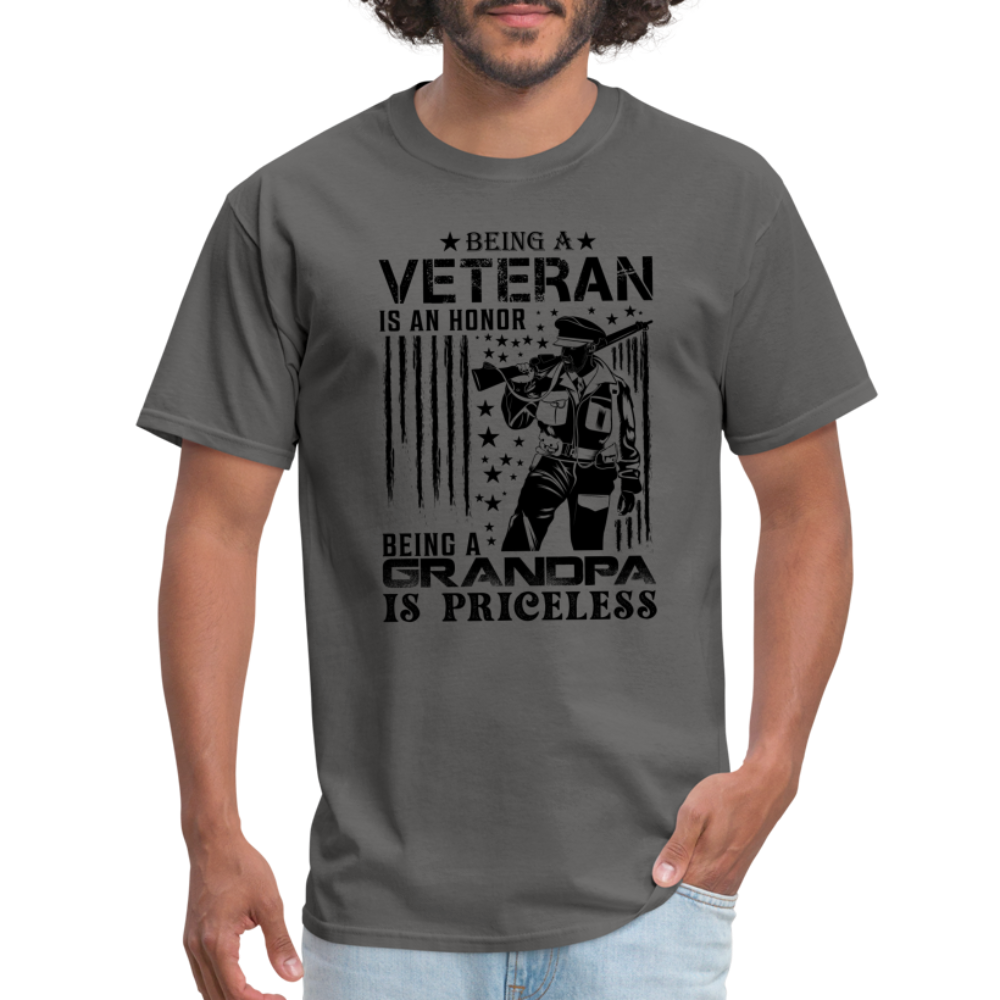 Veteran Grandpa T-Shirt - charcoal