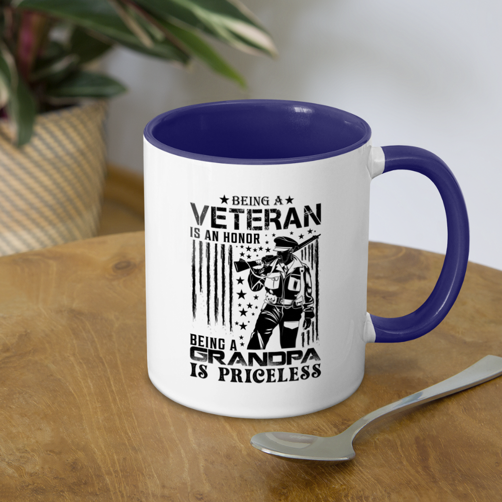 Veteran Grandpa Coffee Mug Color: white/black