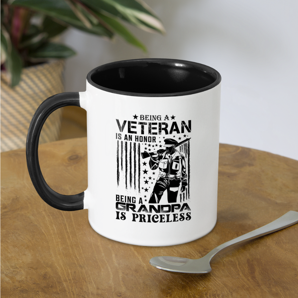 Veteran Grandpa Coffee Mug Color: white/black