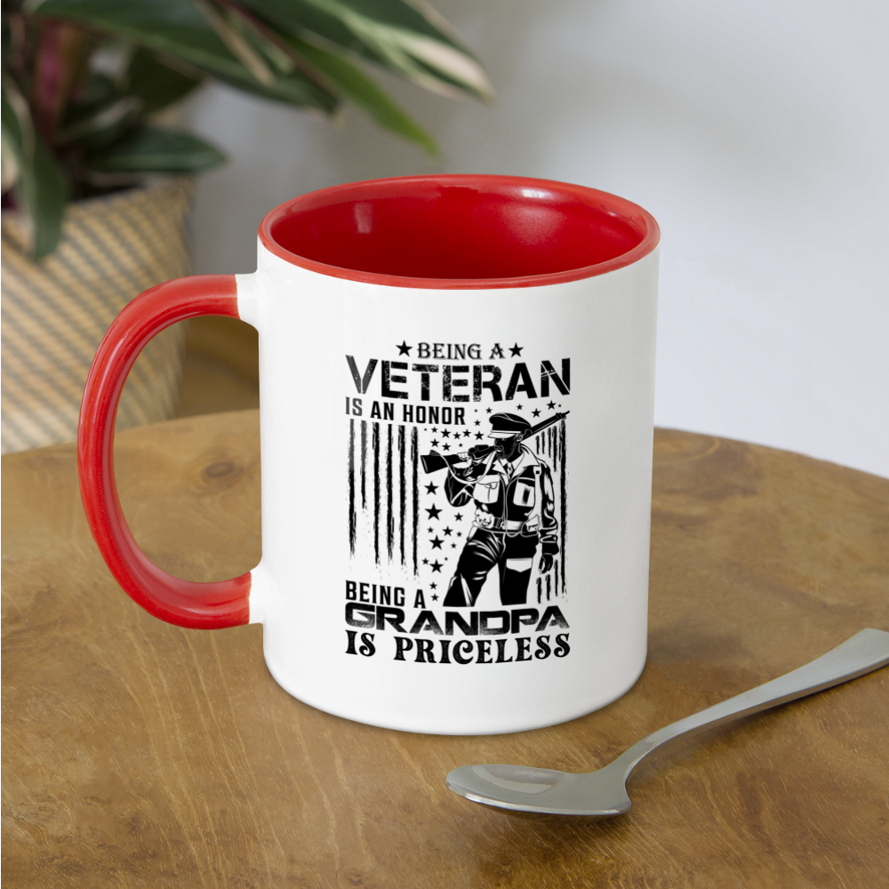 Veteran Grandpa Coffee Mug Color: white/black