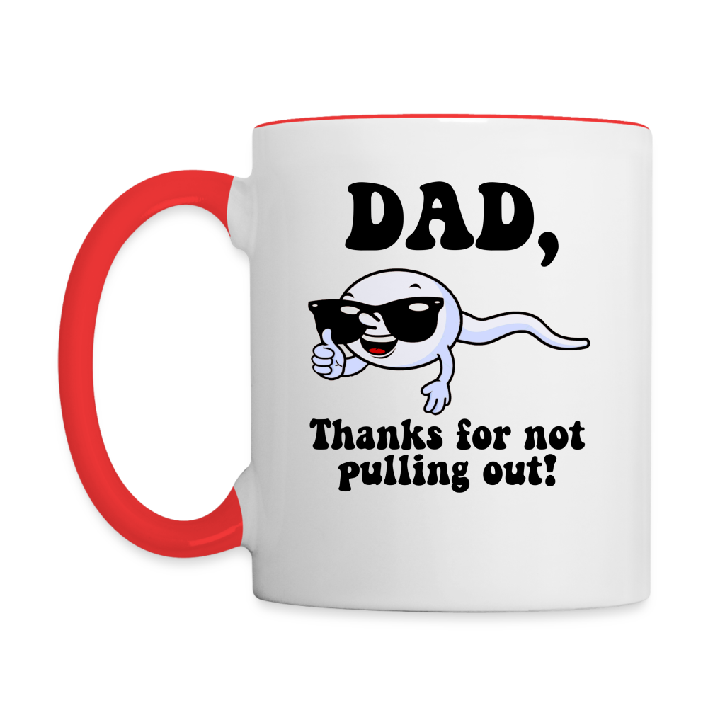 Dad, Thanks For Not Pulling Out Coffee Mug Color: white/black